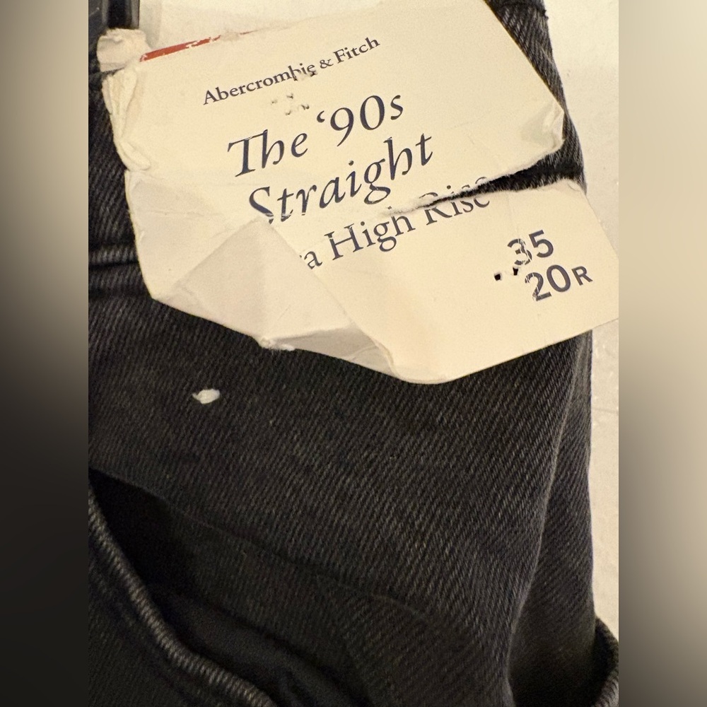 Bundle 2 for $30. Abercrombie & Fitch Black Straight Leg Jeans. Size 20. NWT! - Picture 3 of 6
